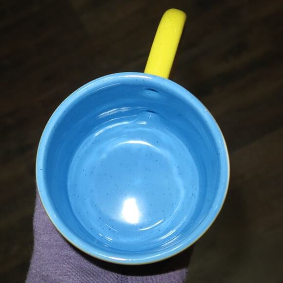 Starbucks Pair 2 Mugs White Rainbow Valentine Terracotta Yellow Blue Speckled - Picture 3 of 11